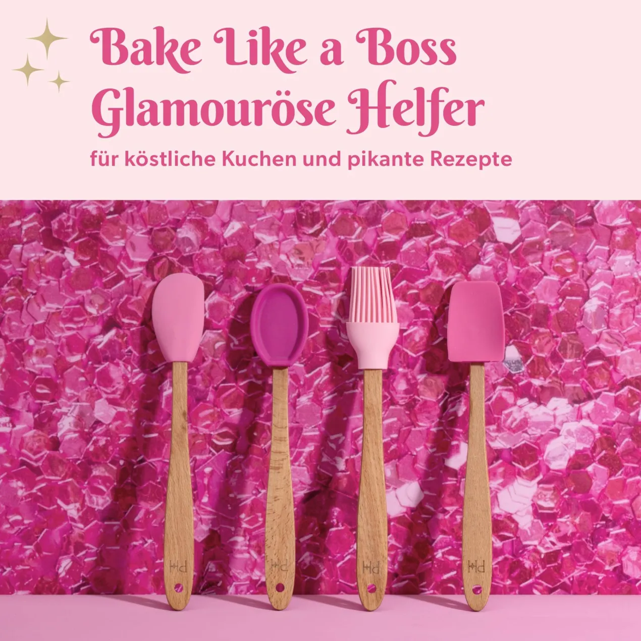 Backhelfer-Set mini, pink, 4-teilig