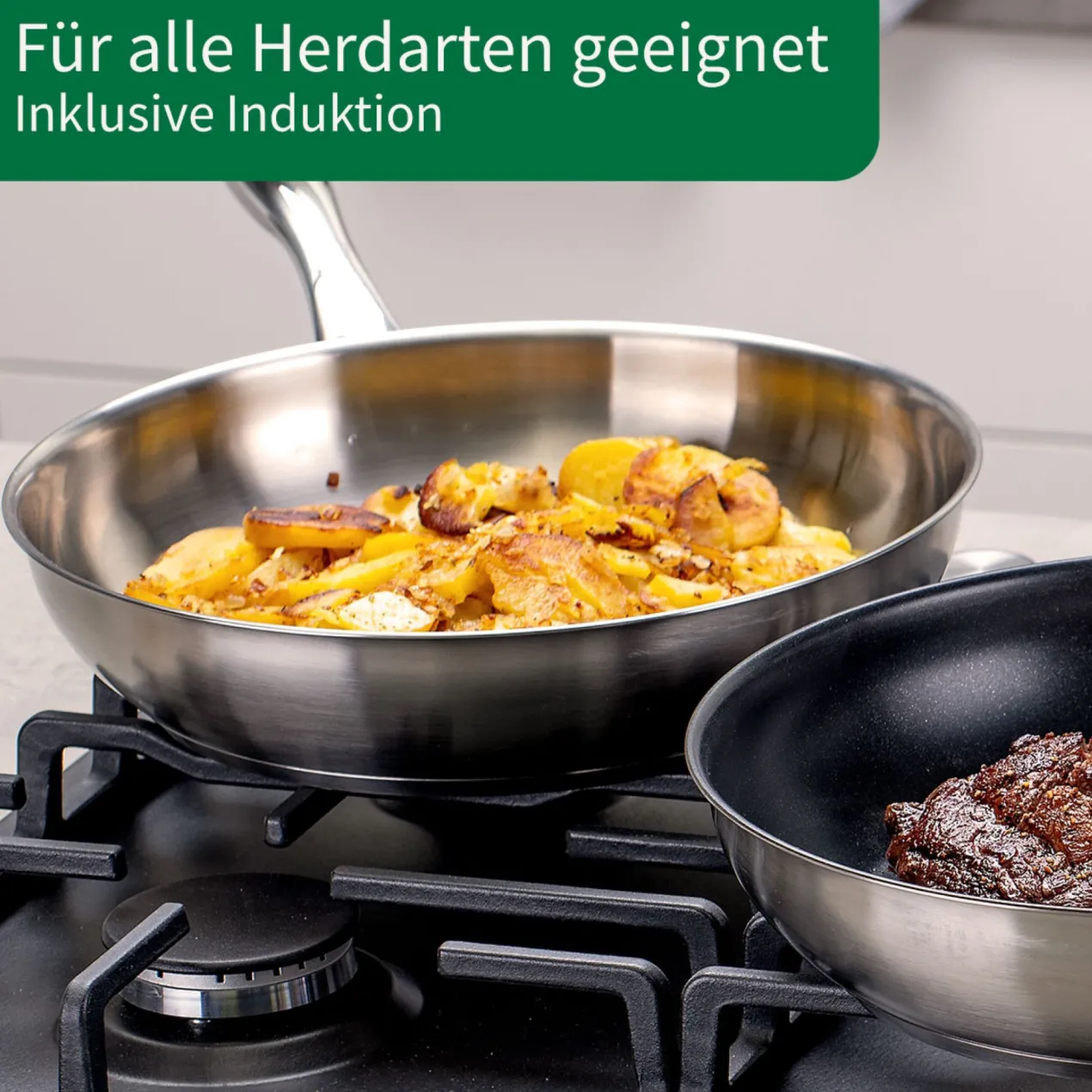 Bratpfanne München, Ø28cm, Edelstahl