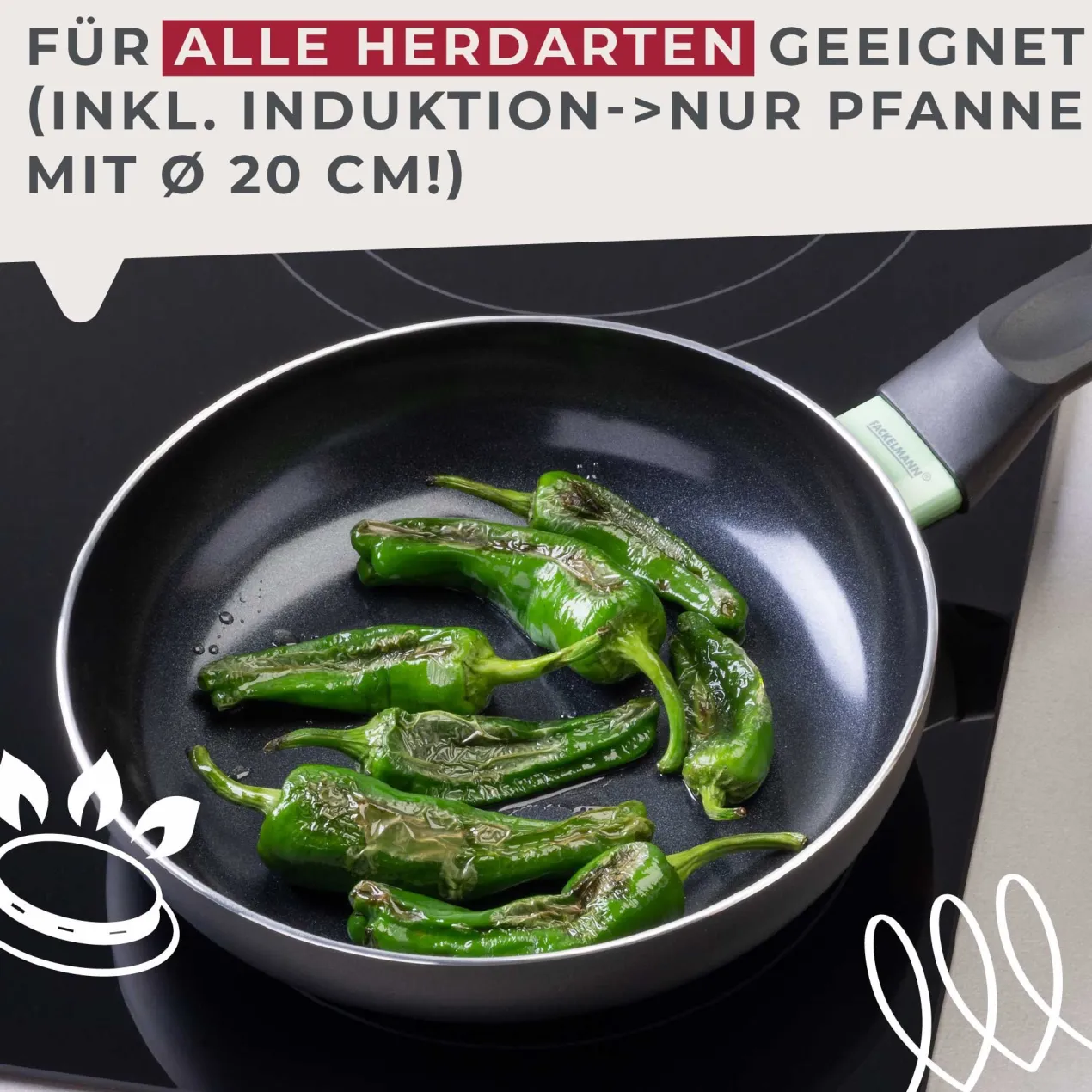 Bratpfannen-Set "Brandao", Keramik, antihaft, Ø16+20cm, 2-tlg.