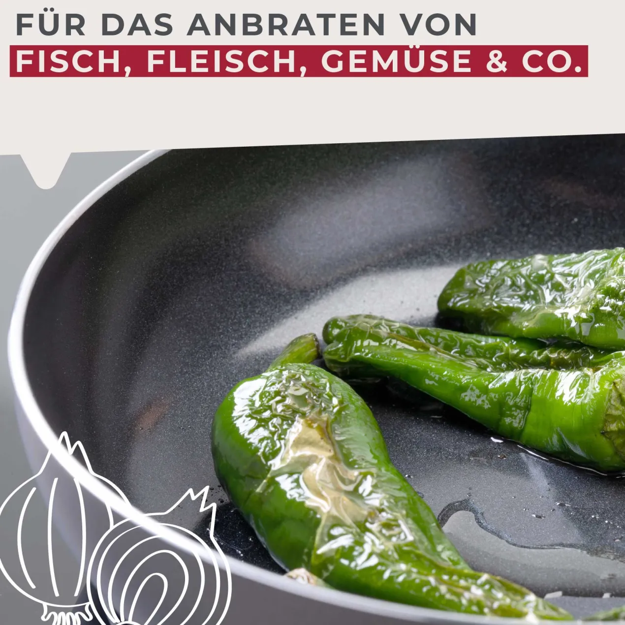 Bratpfannen-Set "Brandao", Keramik, antihaft, Ø16+20cm, 2-tlg.