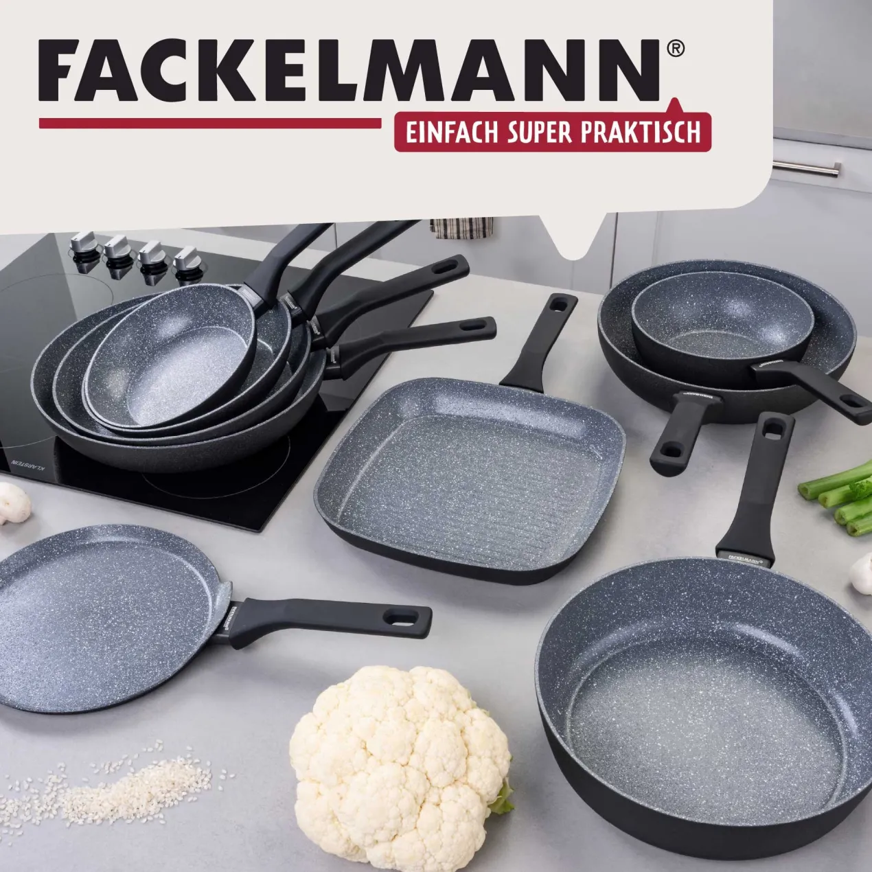 Bratpfannen-Set "Cosmo", Keramik, antihaft, Ø20+24cm, 2-tlg.