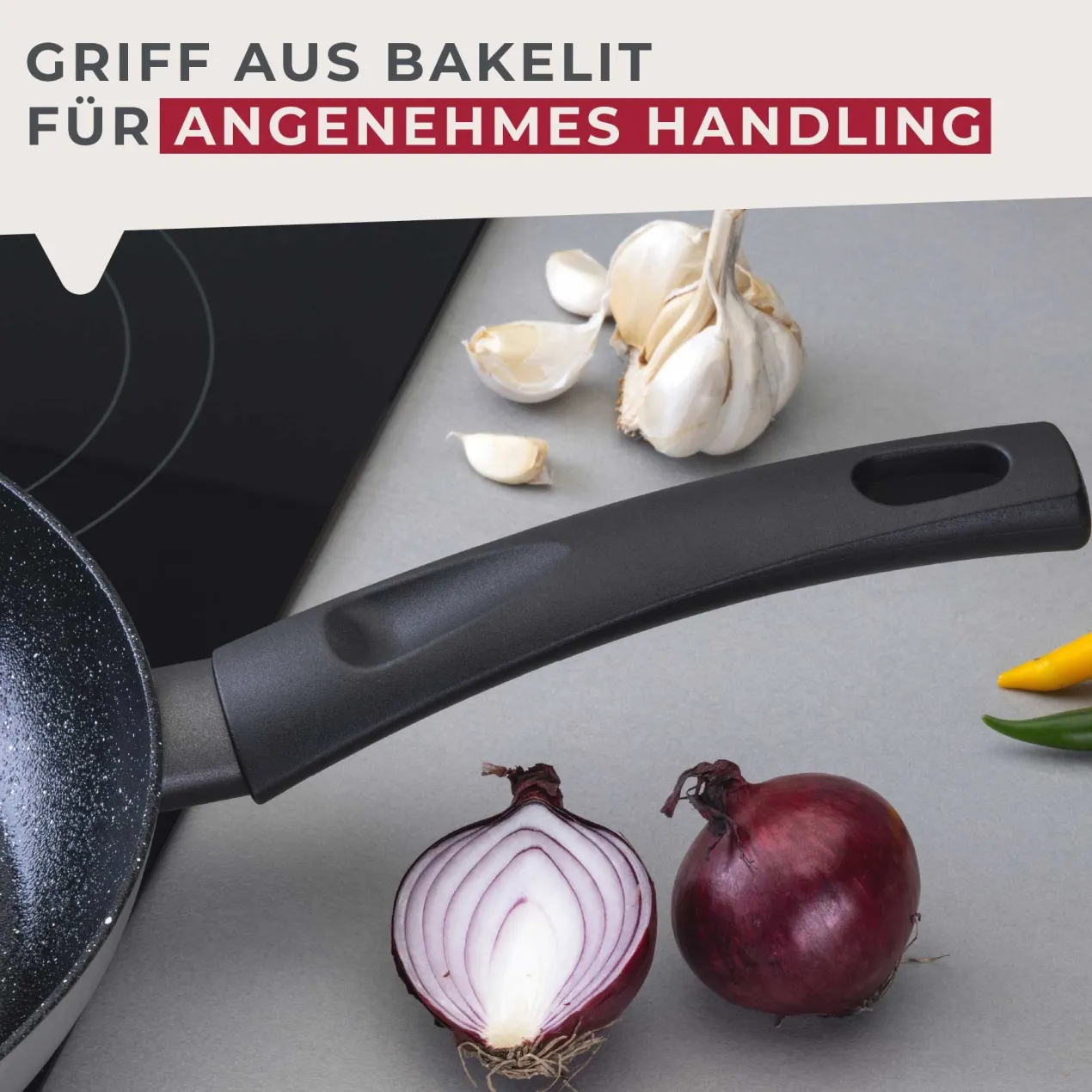 Bratpfannen-Set "Crisp", Keramik, antihaft, Ø20/24/28cm, 3-tlg.