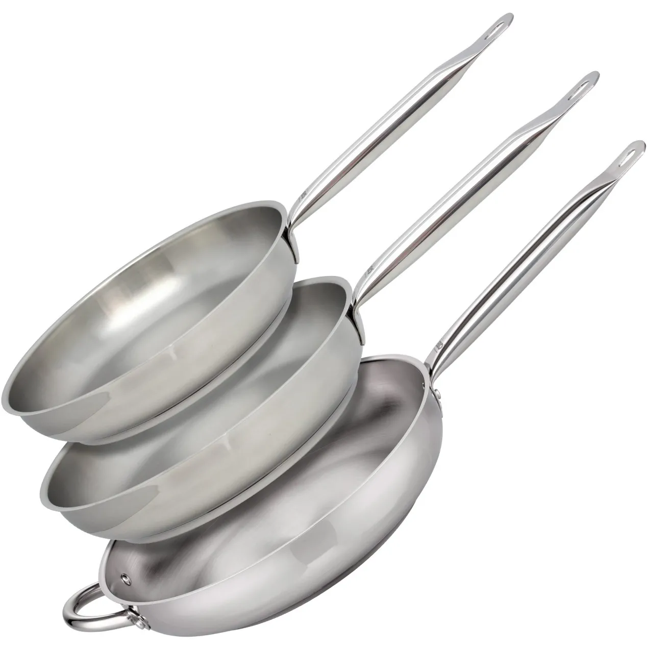 Bratpfannen-Set "Profi-Therm", Edelstahl, 3-teilig