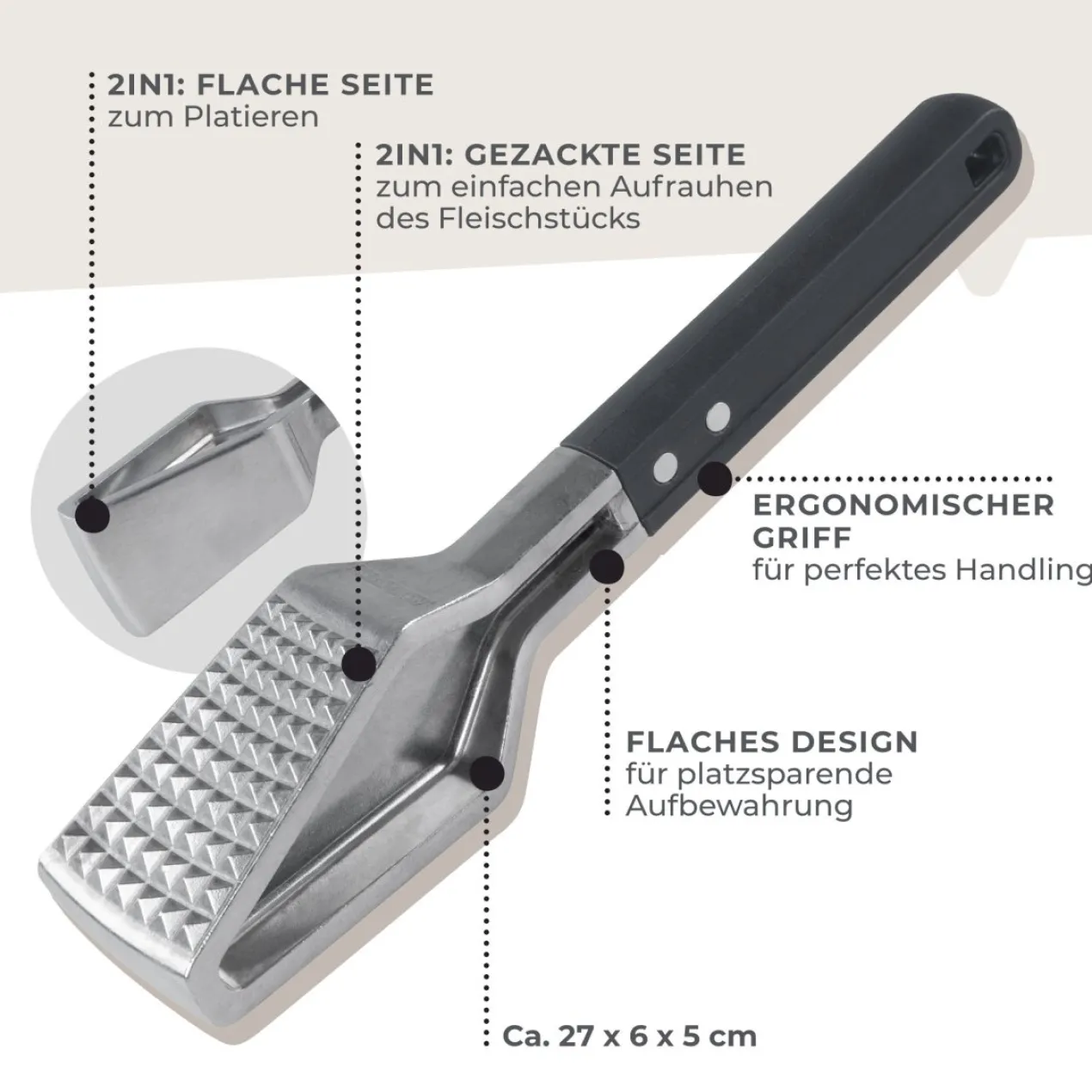 Fleischklopfer Statement, 27cm