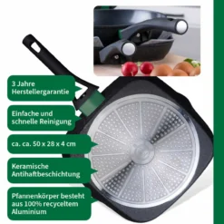 Grillpfanne Hamburg, keramische Antihaft-Beschichtung, Ø28cm