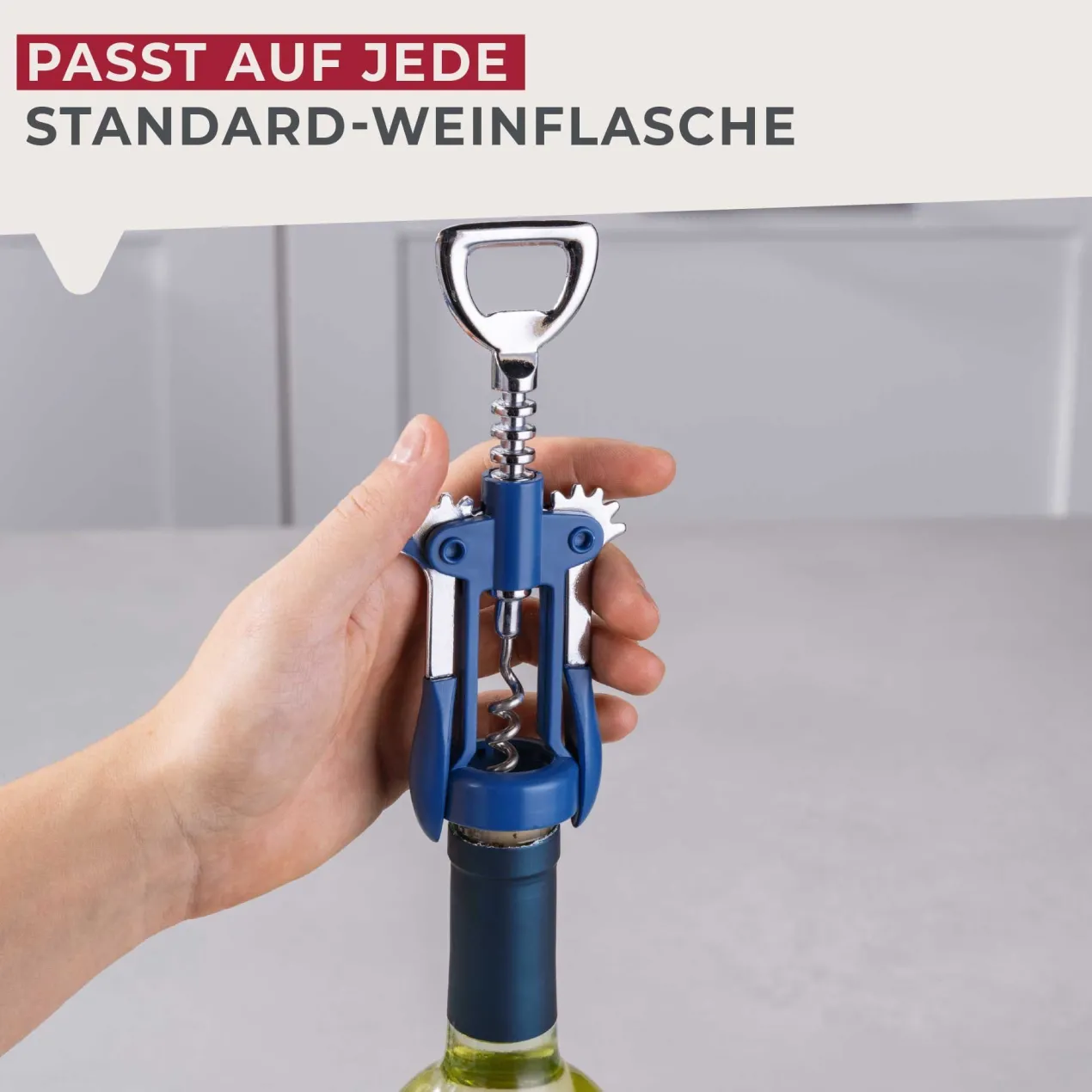 Hebelkorkenzieher Essential, blau