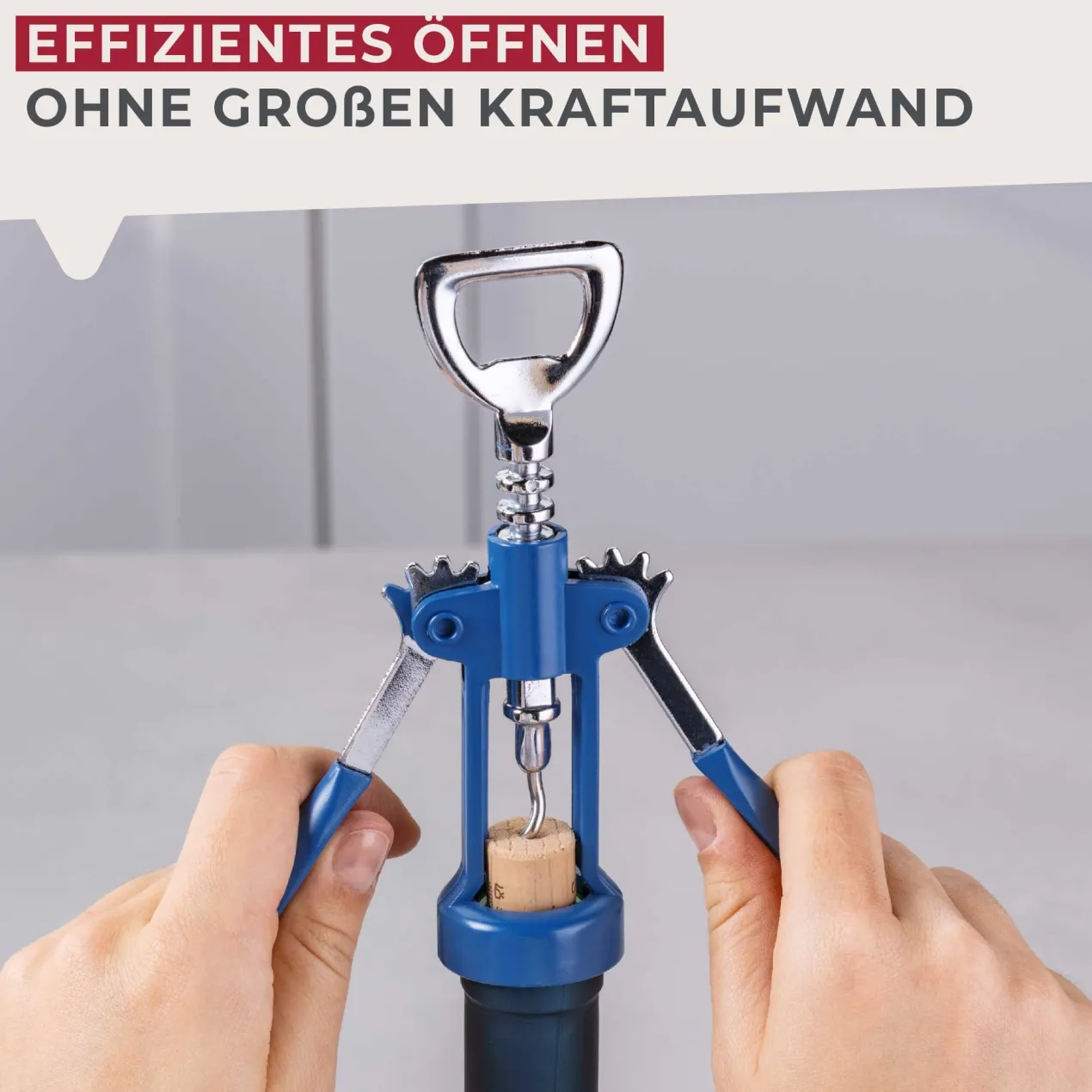 Hebelkorkenzieher Essential, blau