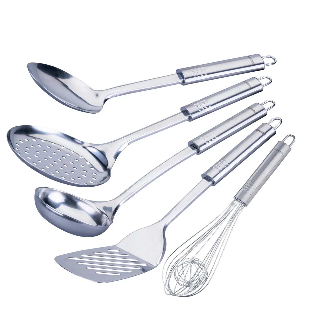 Küchenhelfer-Set "Ovalgriff", Edelstahl, 5-teilig