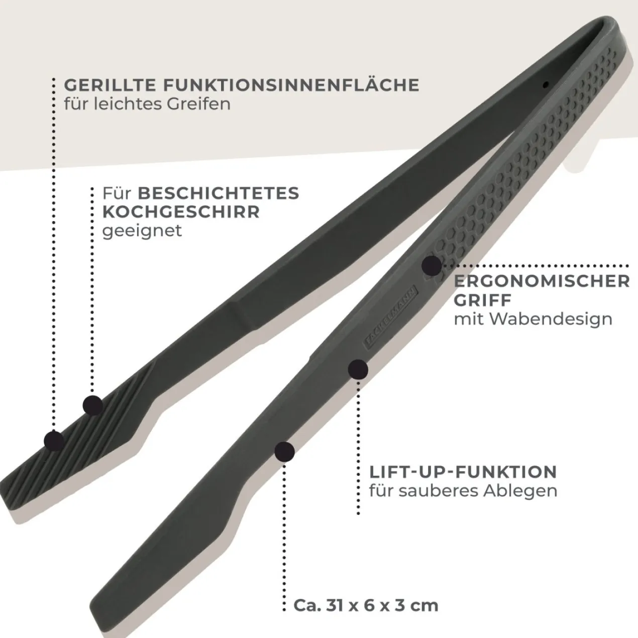 Küchenhelfer-Set "Statement", Silikon, 4-teilig