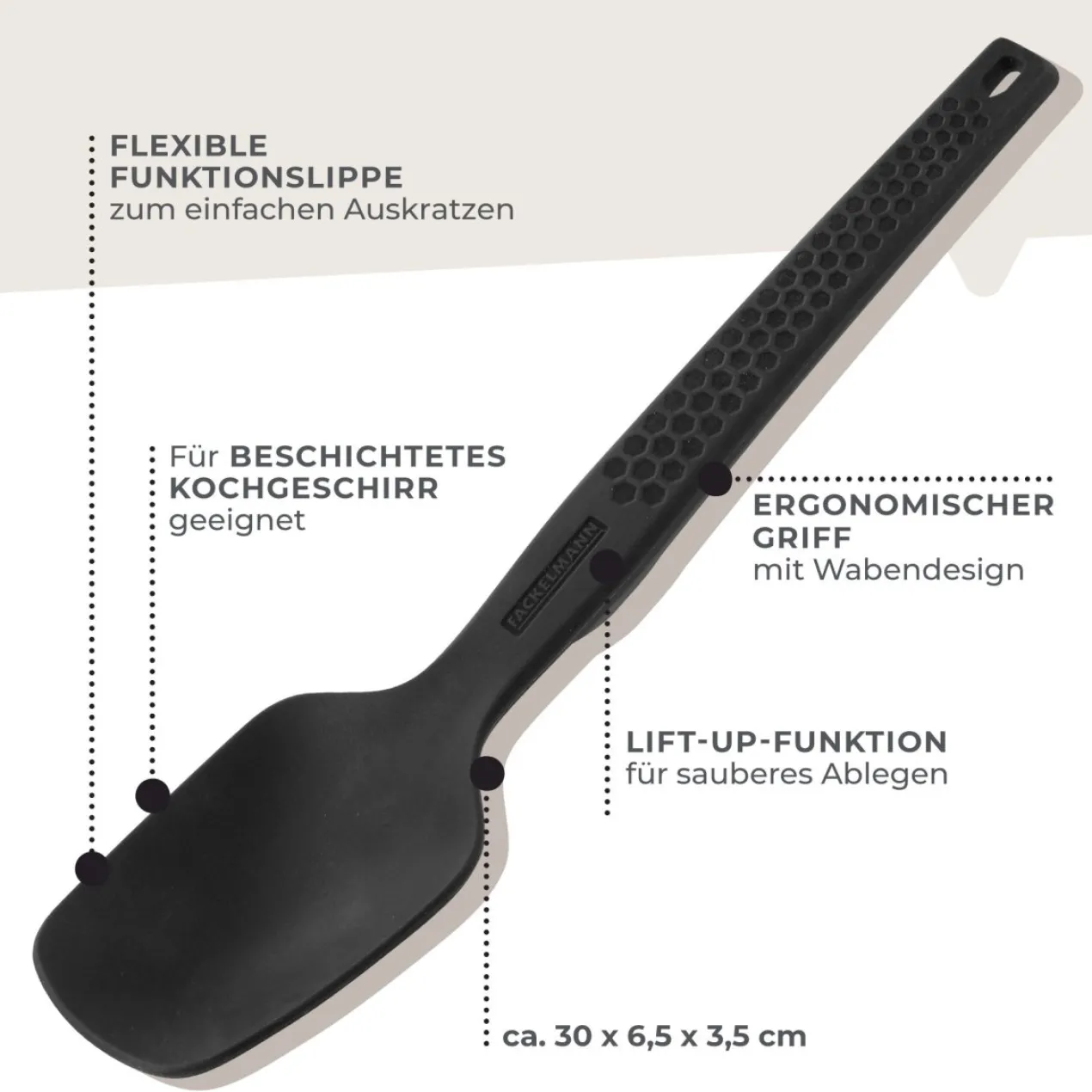 Küchenhelfer-Set "Statement", Silikon, 4-teilig