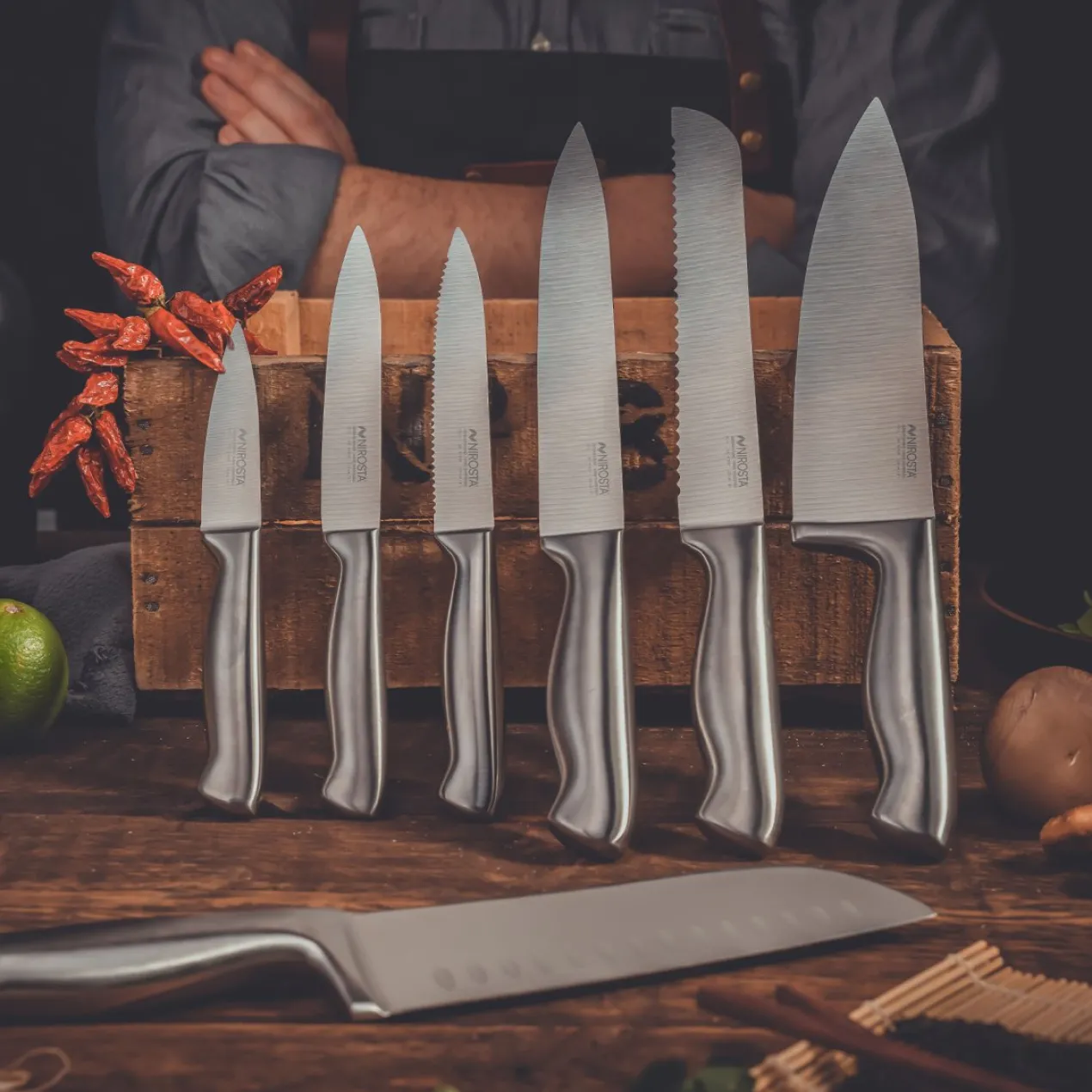 Küchenmesser gezahnt Star, 12cm Edelstahl-Klinge