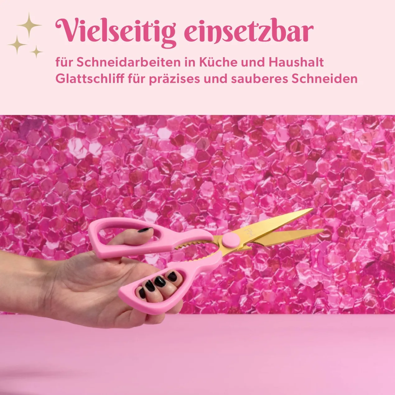 Küchenschere pink und gold