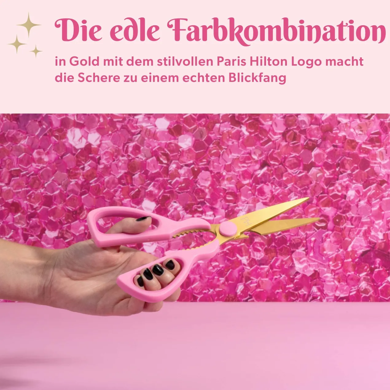 Küchenschere pink und gold