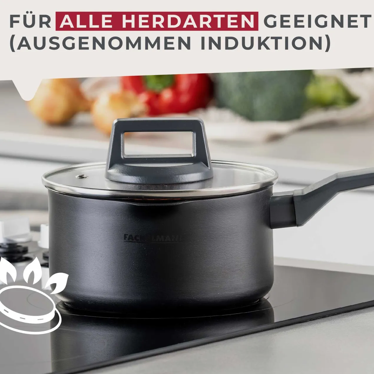 Kochtopf mit Stiel Statement, antihaft, Ø16cm – 20% Rabatt mit Code: COOK20