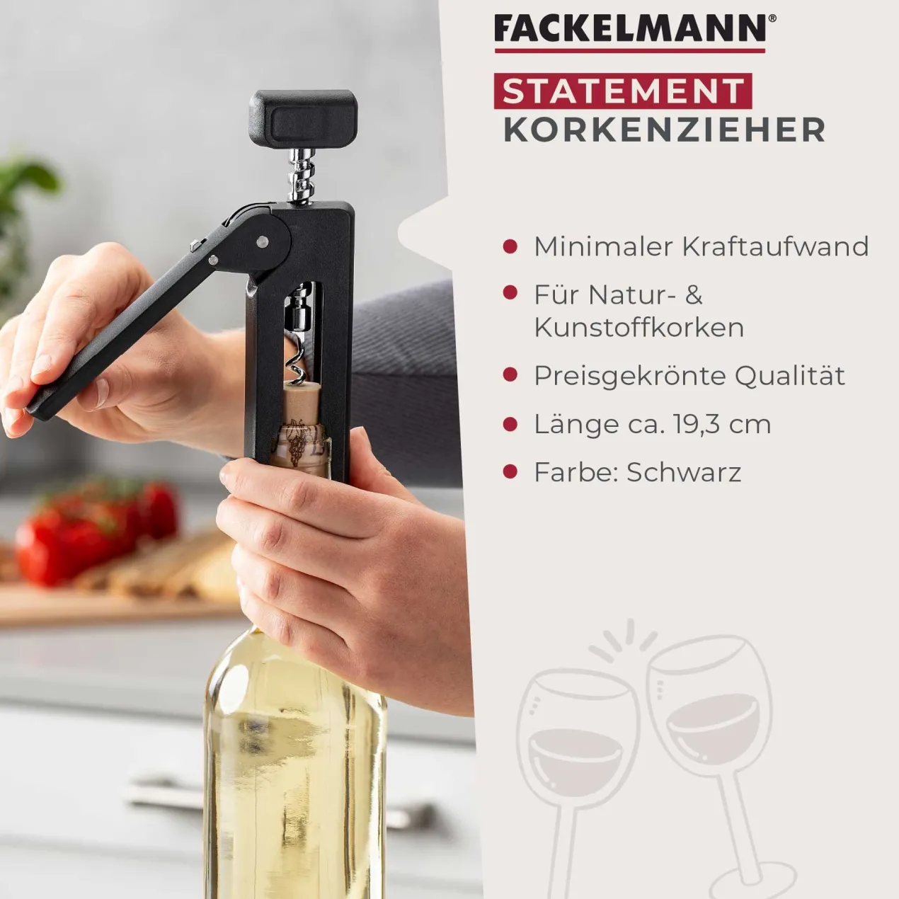 Korkenzieher Statement, 16cm