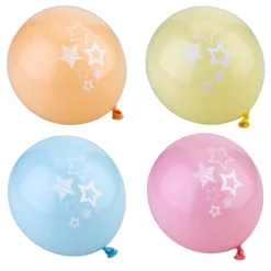 Luftballons Sterne, 5 Stk, Pastelltöne