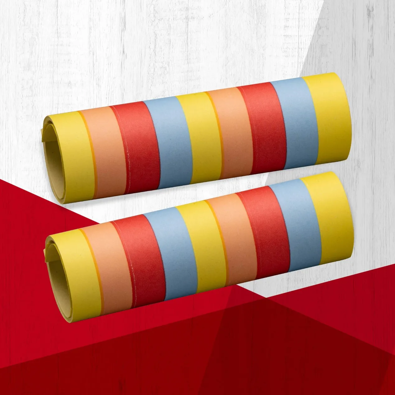 Luftschlangen, 4m, 2 Rollen mit je 9 Stk, FSC™-zertifiziertes Papier
