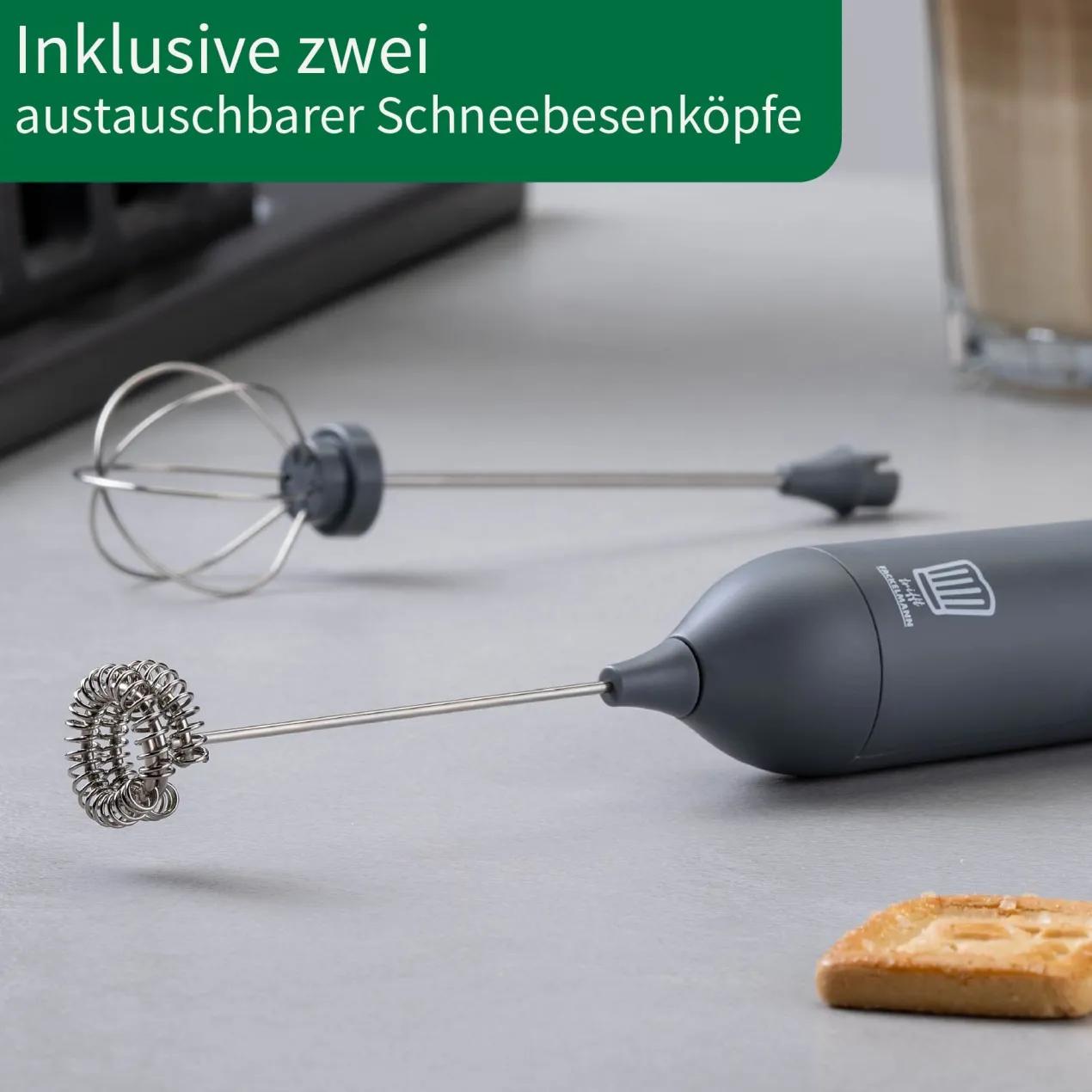 Milchaufschäumer elektrisch, 4-teilig