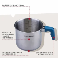 Milchtopf Essential , Ø14cm, blau