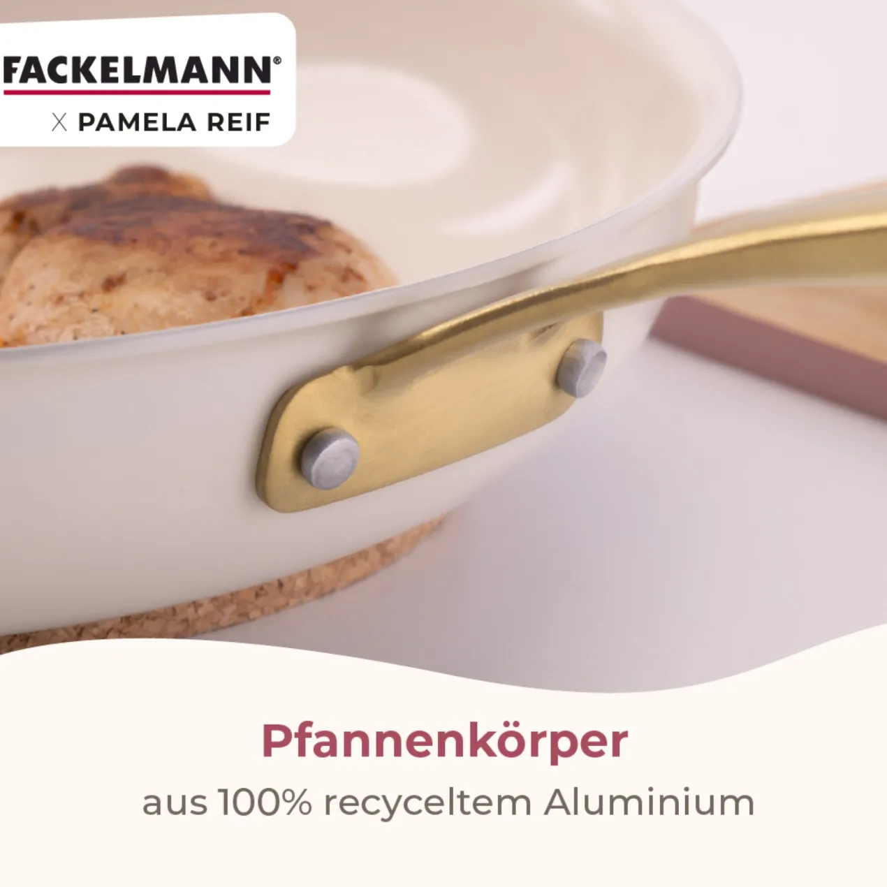 Pamela Reif Bratpfannen-Set Signature, Keramik, Gold-Griff, Ø24+28cm – 20% Rabatt mit Code: COOK20