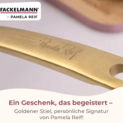 Pamela Reif Bratpfannen-Set Signature, Keramik, Gold-Griff, Ø24+28cm – 20% Rabatt mit Code: COOK20