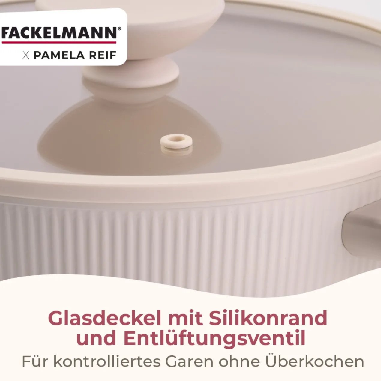 Pamela Reif Kochtopf mit Deckel Shell, Ø20cm