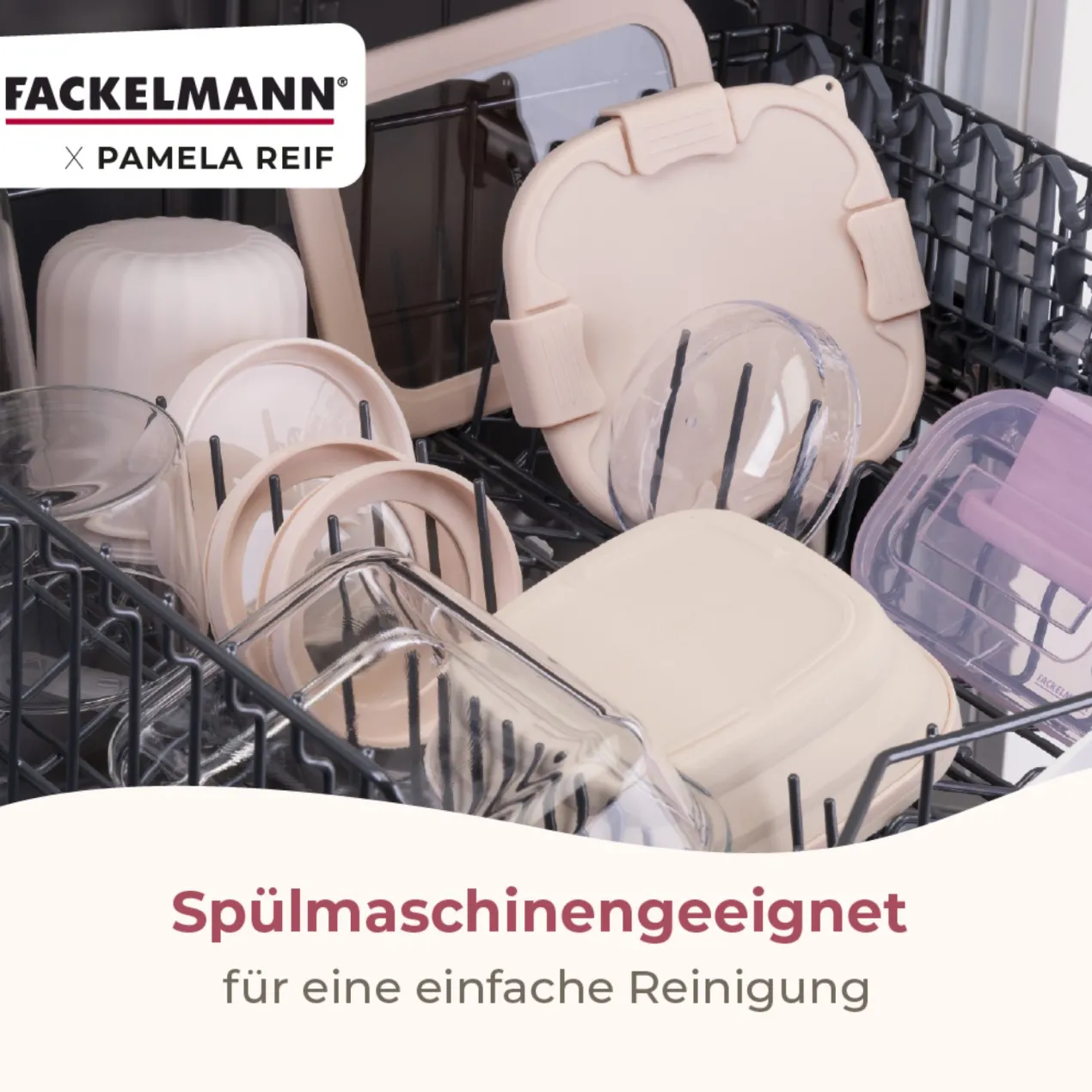 Pamela Reif Müsli to go Becher inkl. Löffel, 500ml, beige