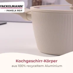 Pamela Reif Stielkasserolle mit Deckel Shell, Ø16cm