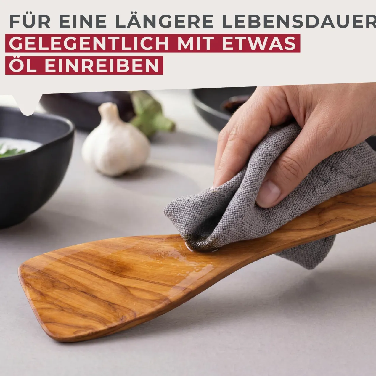 Pfannenwender Eco, 30cm, Olive