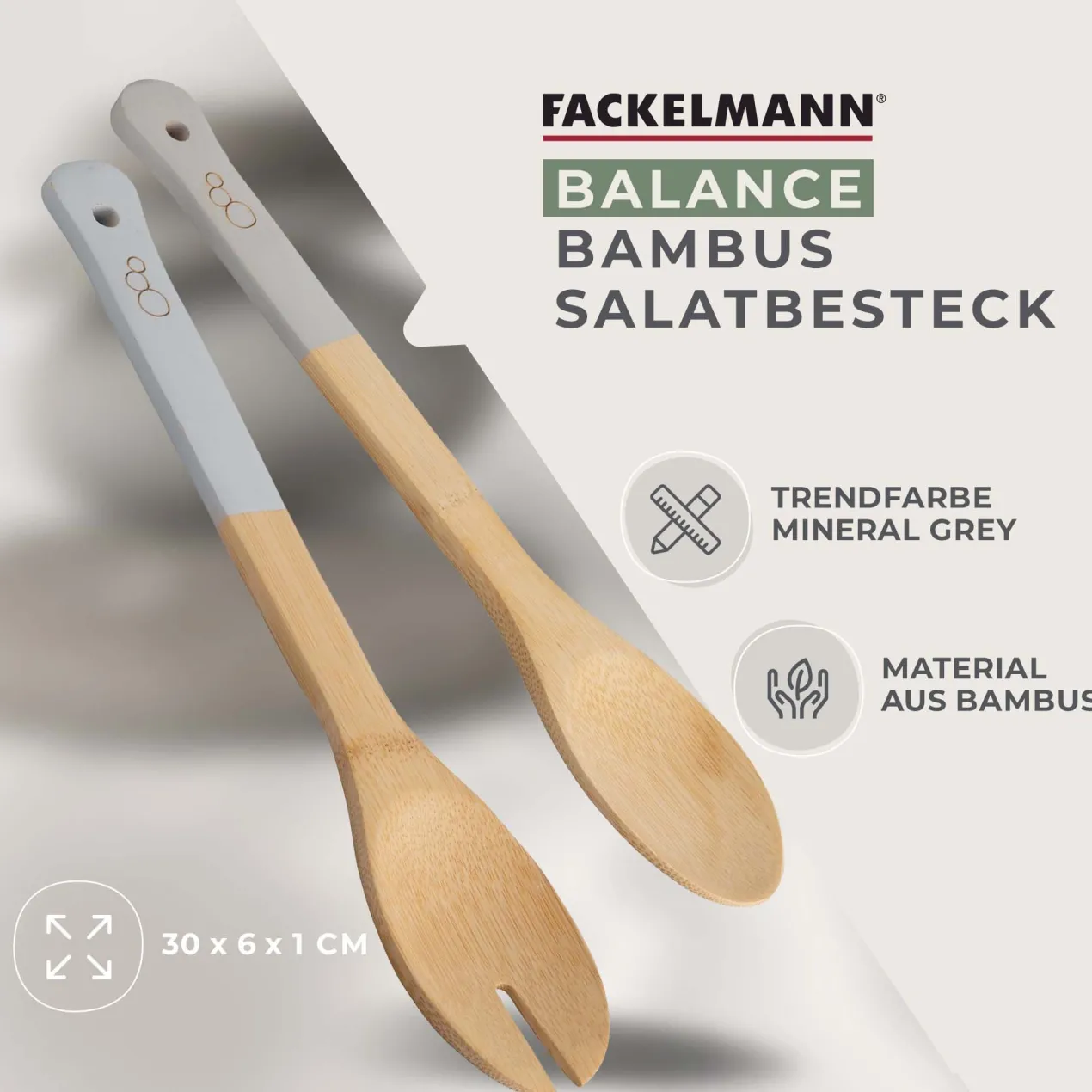 Salatbesteck Balance, Bambus, 2-teilig