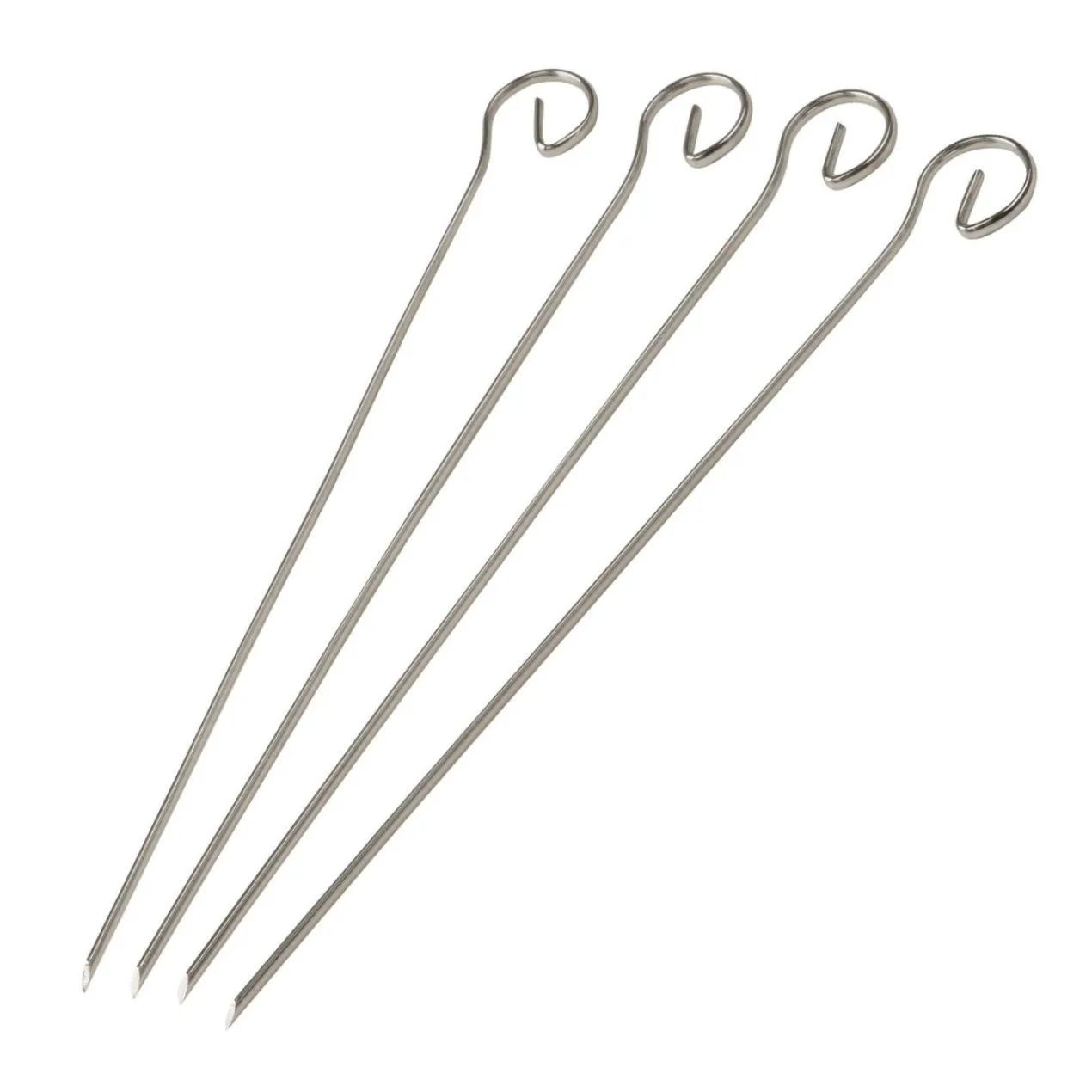 Schaschlikspieße, 21cm, 4 Stk., Edelstahl
