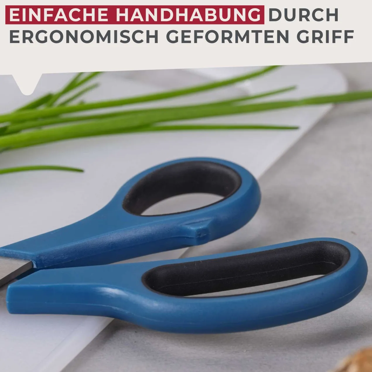 Schere Essential, 19cm, blau