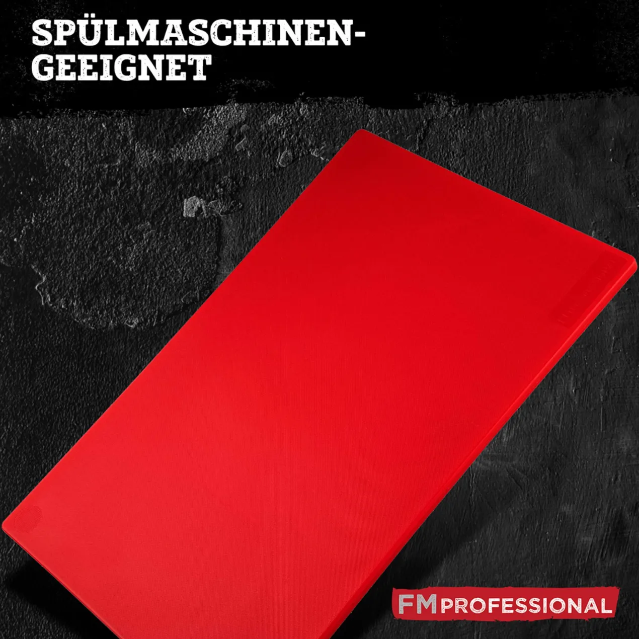 Schneidebrett HACCP für rohes Fleisch, 45x30cm, rot