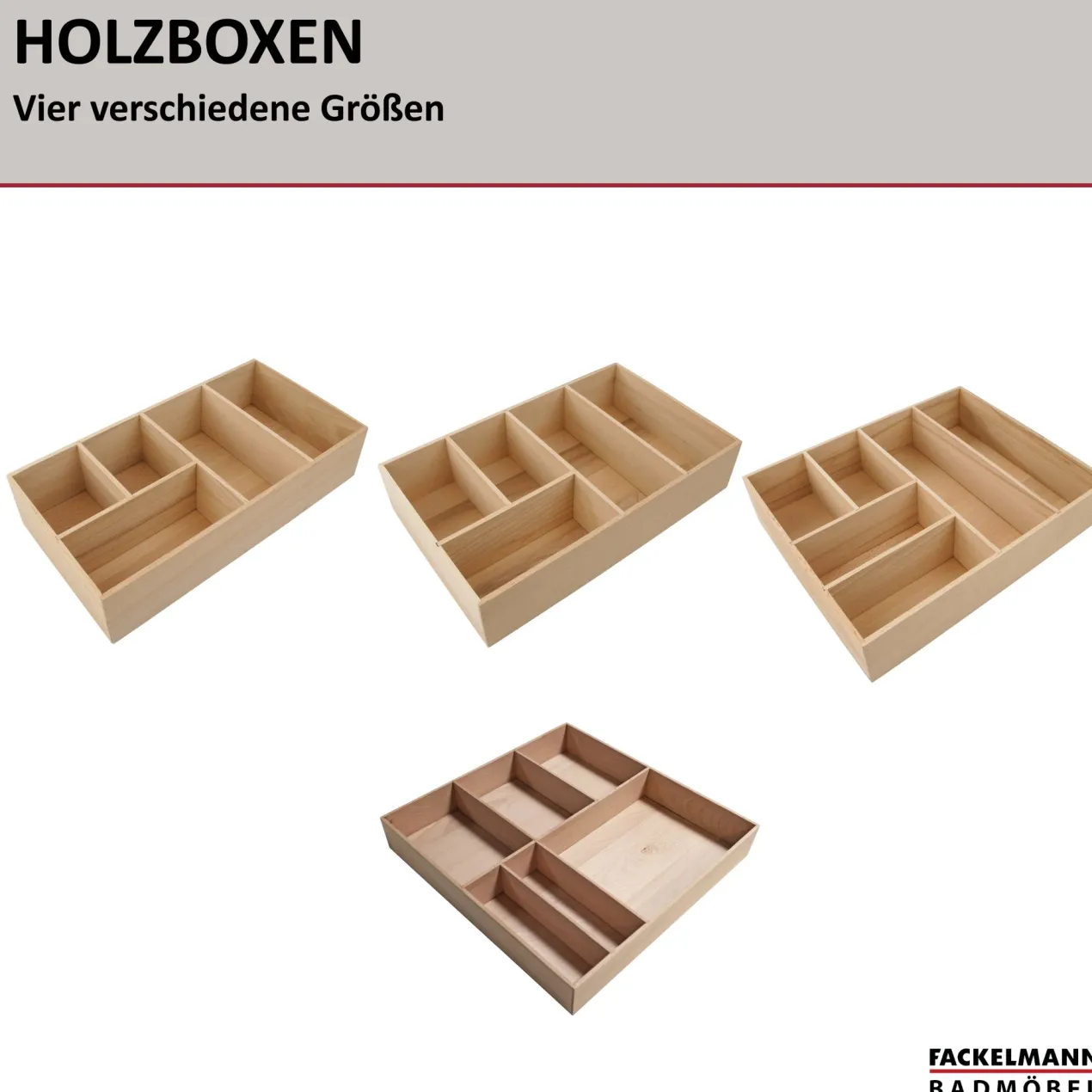 Schubkastenbox 20x7x32,1 cm, Buchenholz