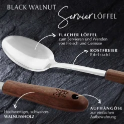 Servierlöffel Black Walnut, 32cm, Walnussholz