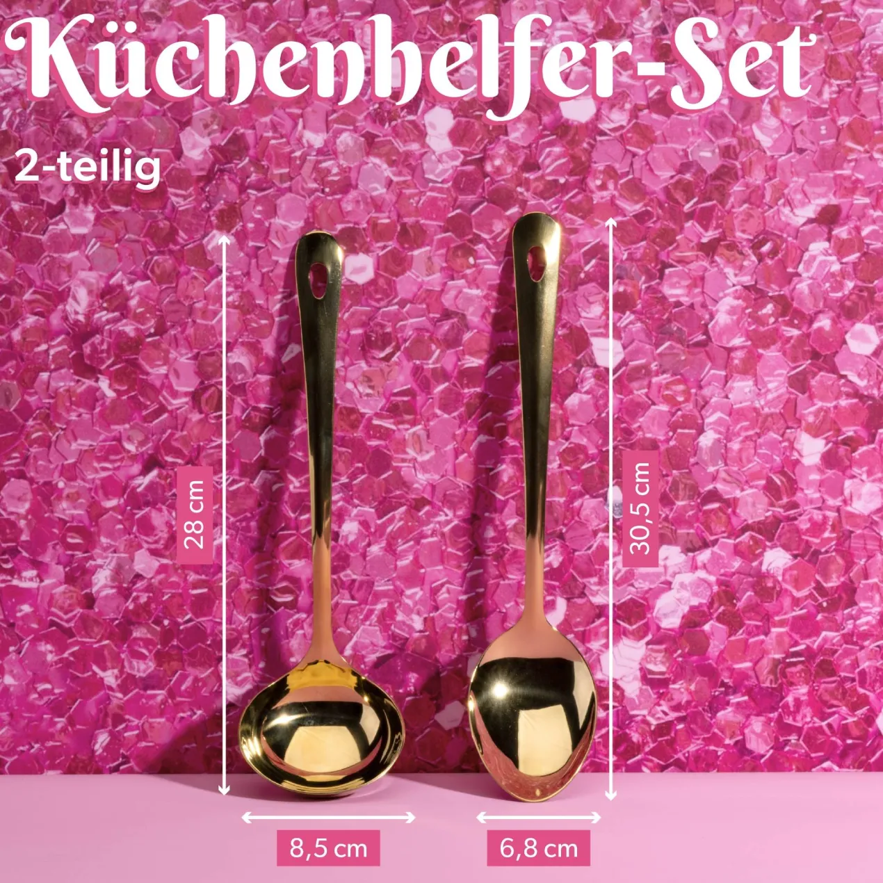 Set Schöpf- und Servierlöffel, gold, 2-tlg.