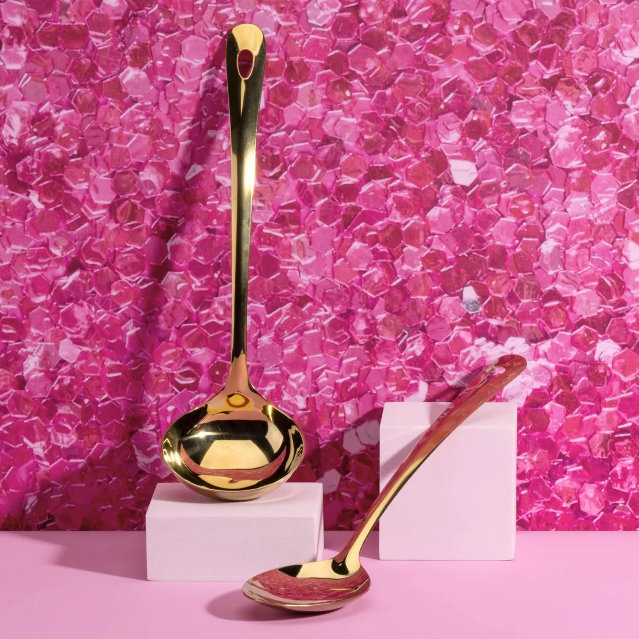 Set Schöpf- und Servierlöffel, gold, 2-tlg.