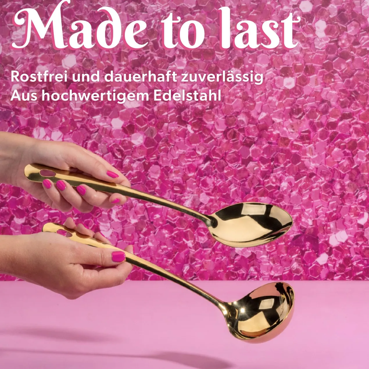 Set Schöpf- und Servierlöffel, gold, 2-tlg.