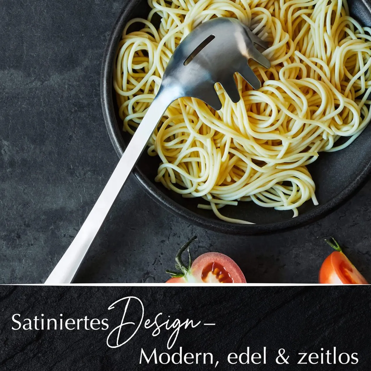 Spaghettilöffel Satin, 31cm, Edelstahl