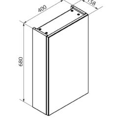 Spiegelschrank Easy, 40cm, weiß