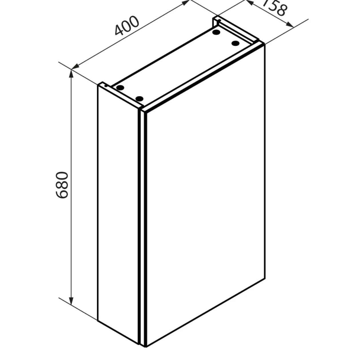 Spiegelschrank Easy, 40cm, weiß