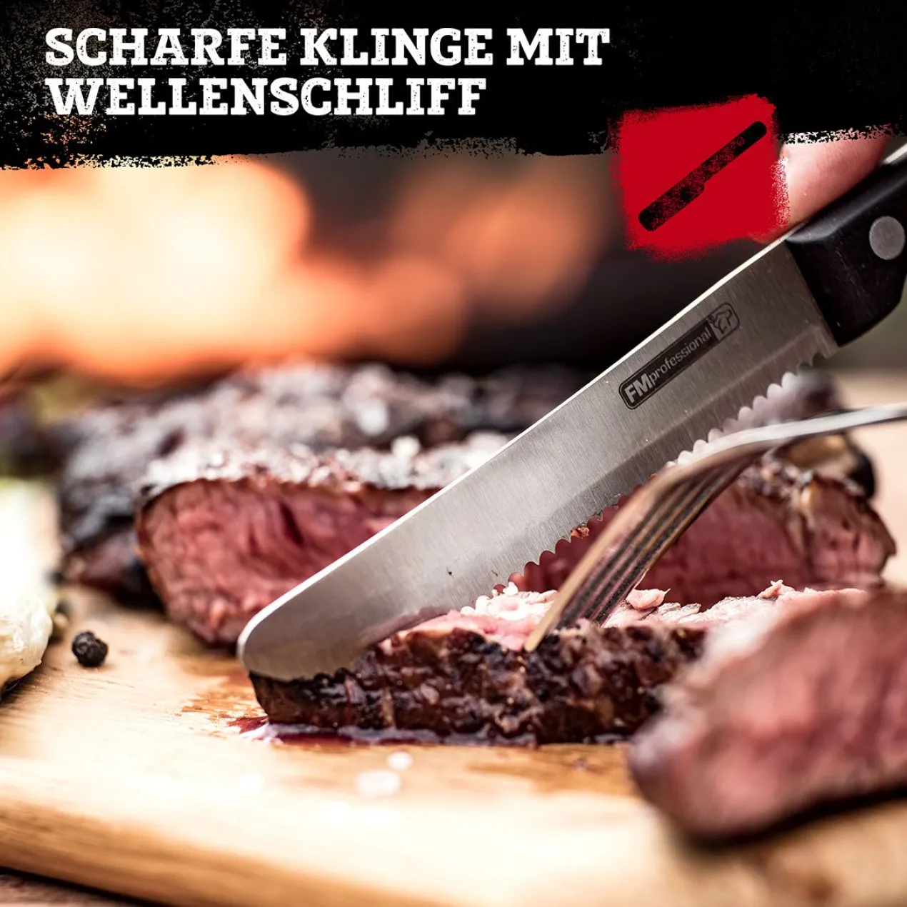 Steakmesser, 10cm Edelstahl-Klinge