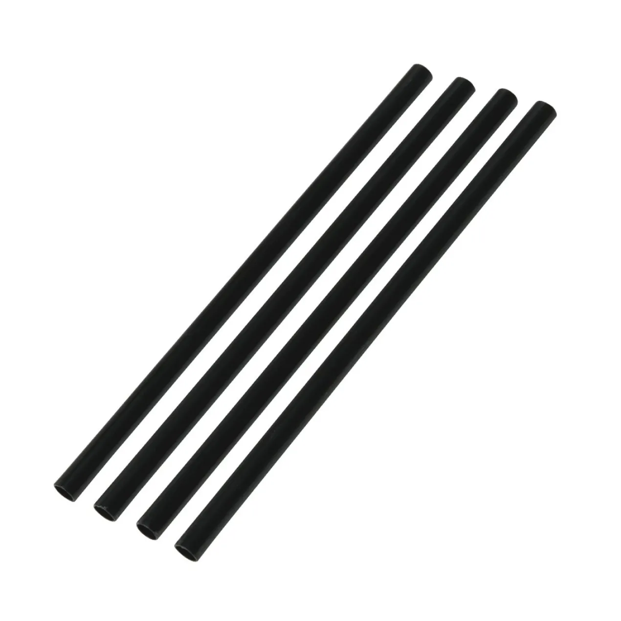 Strohhalm, 15cm, Mehrweg, 4 Stk., Kunststoff, schwarz