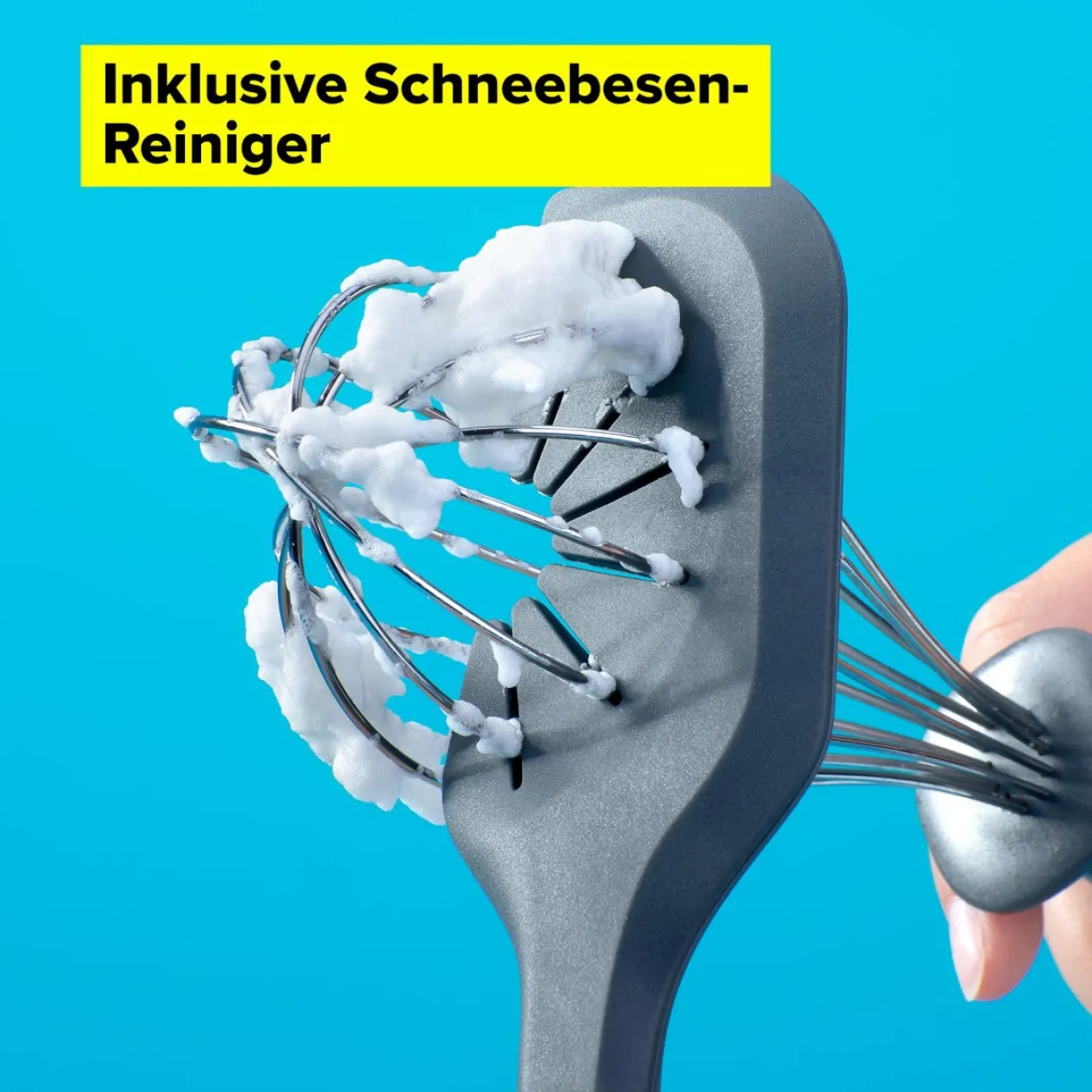 Teigschaber mit Schneebesenreiniger