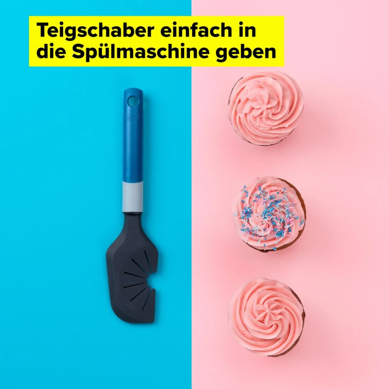 Teigschaber mit Schneebesenreiniger