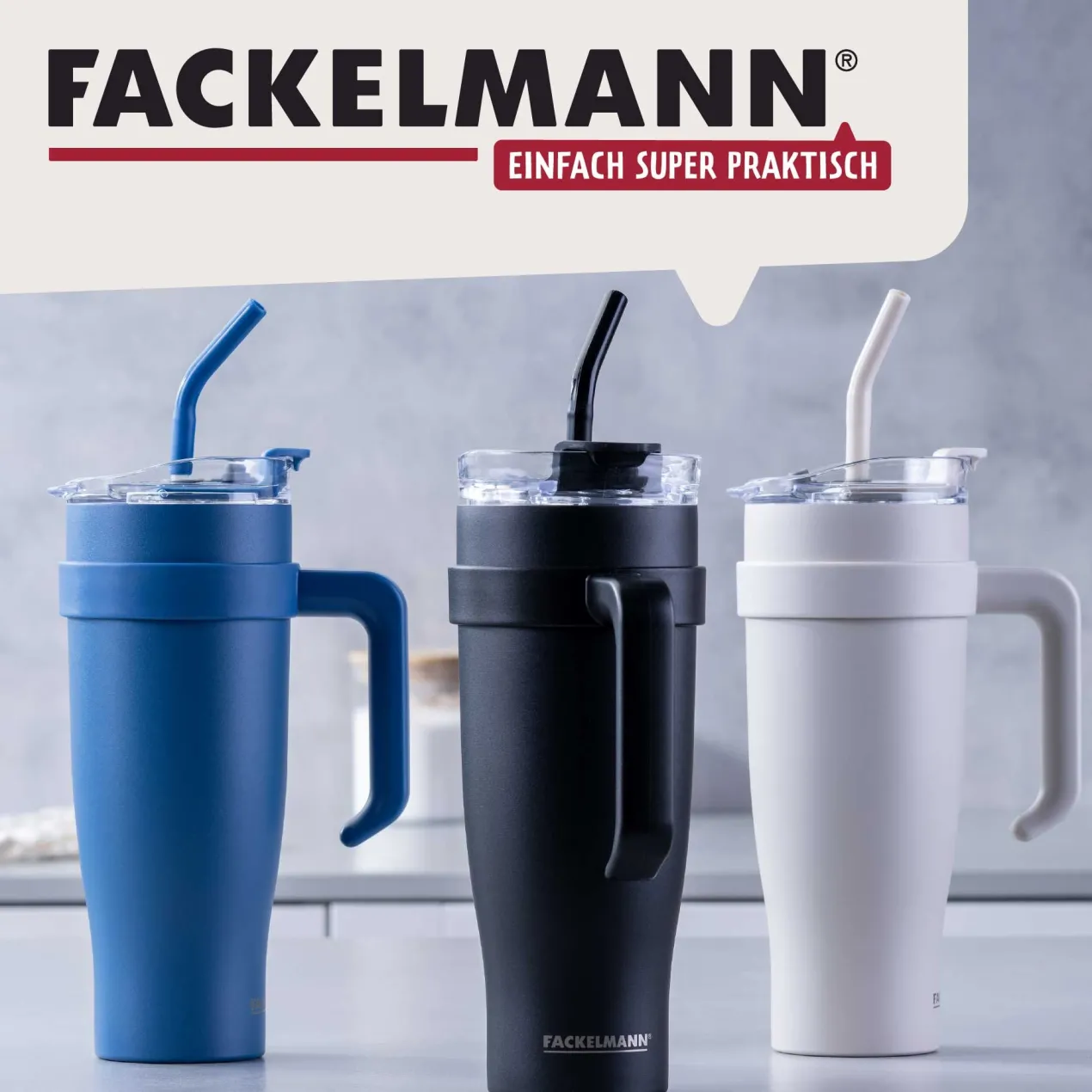 Thermotrinkbecher Blau, 1,2 L