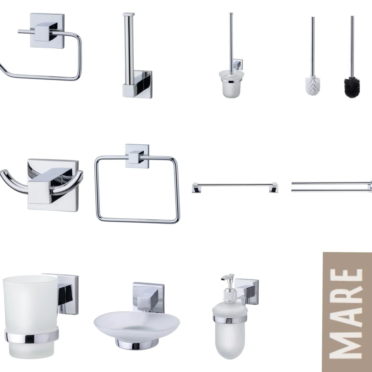 Toilettenbürste mit Halter Mare Chromoptik