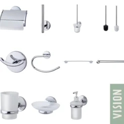 Toilettenbürste mit Halter Vision Chromoptik