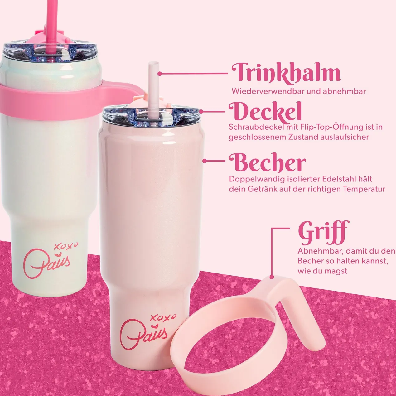 Trinkbecher Weiß, 1 L
