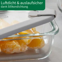 Vorratsdose Glas, eckig, 640ml